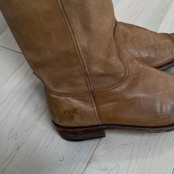 Frey brown soft leather boots 8 - Picture 4 of 9